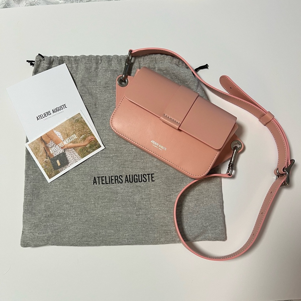Ateliers Auguste Roquette Belt Bag Light Pink Smooth Leather